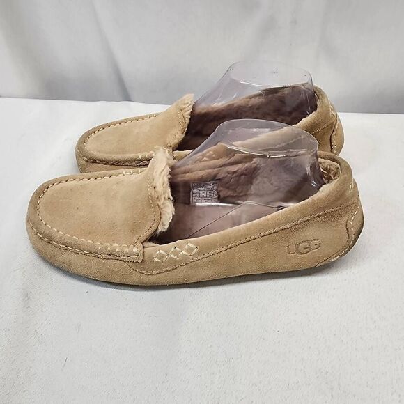UGG ANSLEY WOMEN SLIPPER SUEDE DRIFTWOOD US 8 Shoes Loafers - Picture 5 of 10